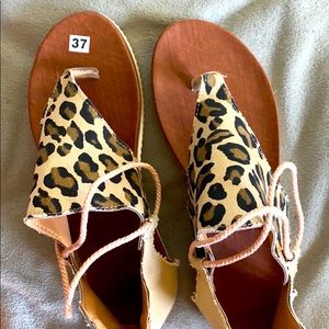 Cheetah print sandals